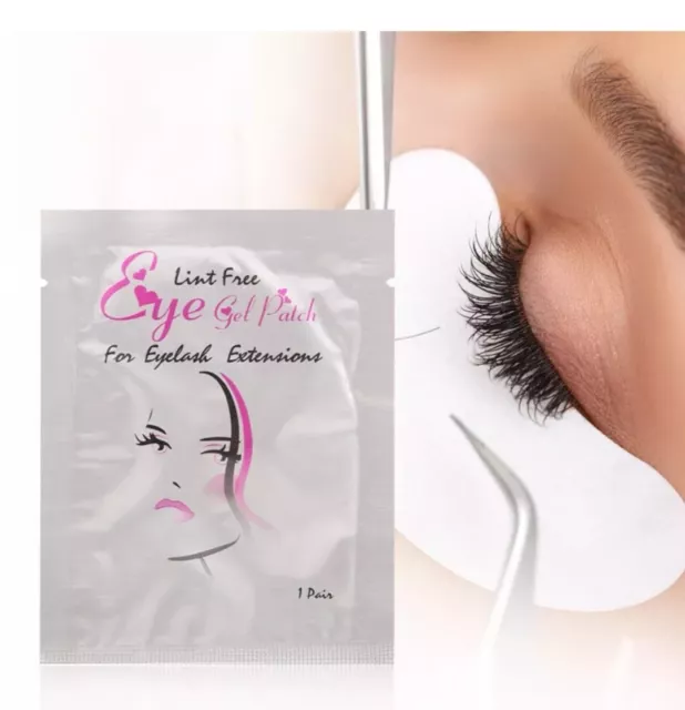 50 Pairs Eyelash Extension Under Gel Eye Pads Salon Lint Free Patches Make-Up