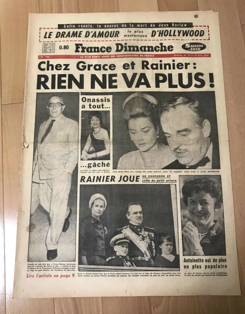 ►France Dimanche 930 / 1964 - Grace Kelly  - Jean Harlow - Josephine Baker