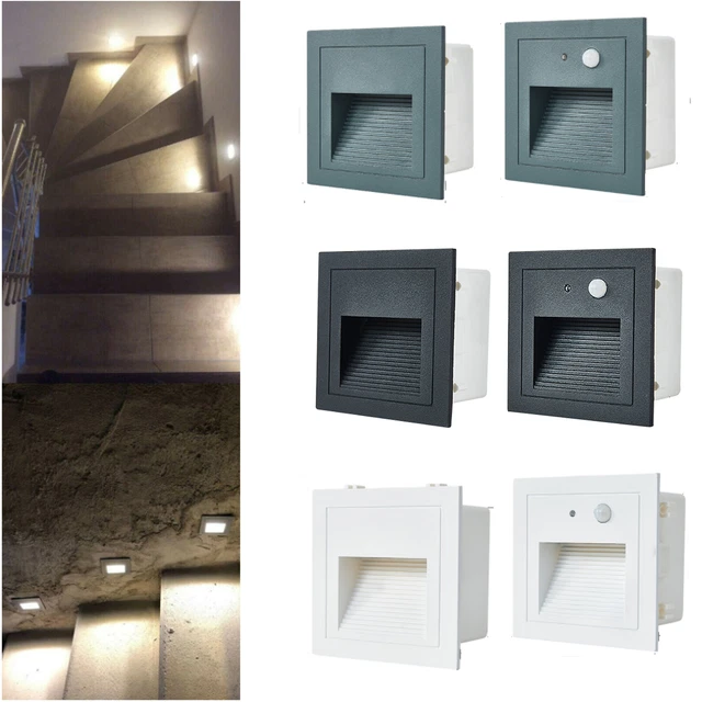 Braytron 3W LED Treppenlicht IP65 - Warmweiße Stufenbeleuchtung Für Innen & Außen