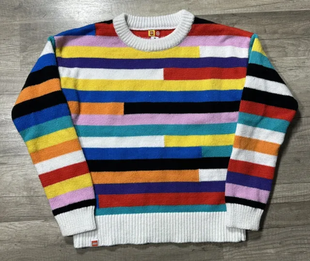Lego X Target Collection Kids Medium Sweater Mix Stripe Boys Girls Colorful