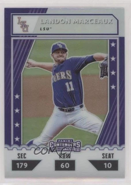 2021 Panini Elite Extra Edition College Tickets Optic Holo Landon Marceaux