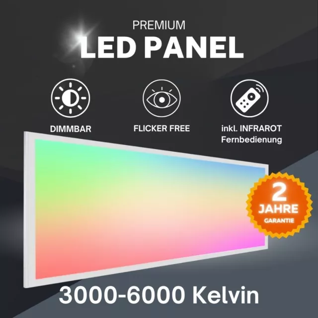 RGB+CCT LED Panel 120x30 cm | 40 Watt | inkl. Fernbedienung