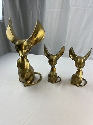MCM Solid Brass Mouse Collection with Large Ears