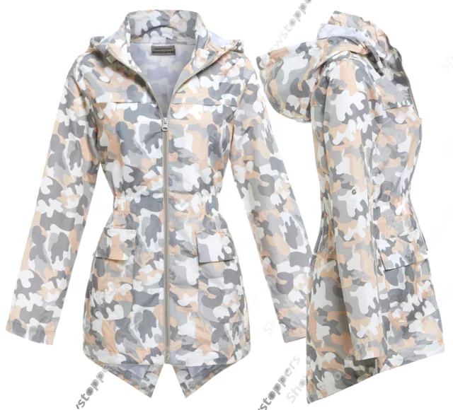 Girls Rain Mac Camo Showerproof Raincoat Jacket Ages Size 7 to 13 Years Coat