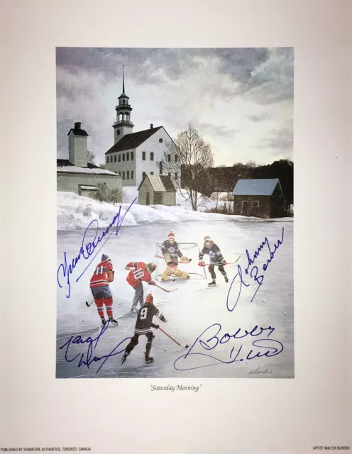 Signed by B. Hull, J. Bower, Y. Cournoyer & M. Dionne - Saturday Morning Litho