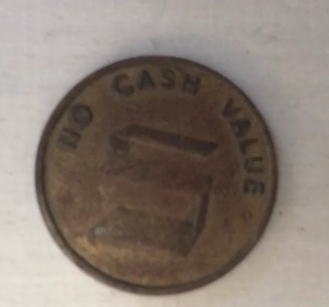 Vintage Brass No Cash Value Token