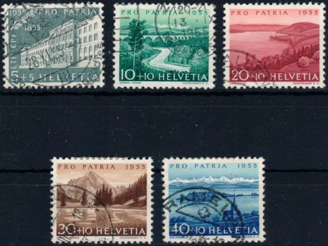 Schweiz 1955 - "Pro Patria" MiNr. 613 bis 617 gestempelt