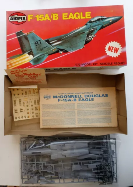 Airfix. Mcdonnell Douglas F15 A-B Eagle. Plastic Model Kit.  1:72 Scale.