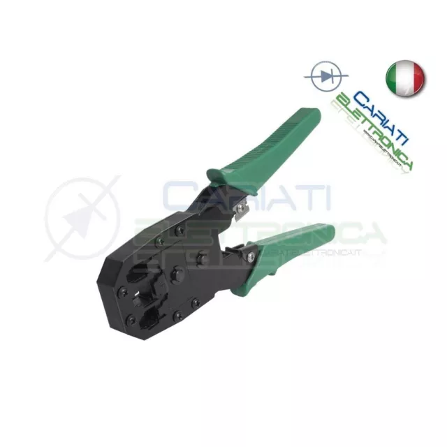 Pinza Crimpatrice per Cavi Lan Connettori Plug RJ45 RJ11 RJ12