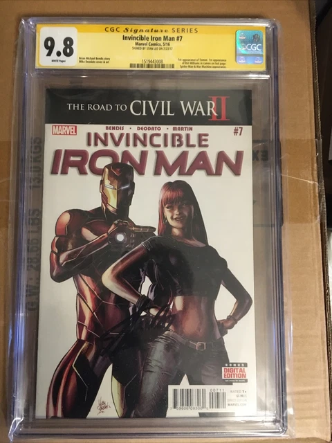 Invincible Iron Man #7 CGC 9.8 SS signed STAN LEE 1st Riri Williams IRONHEART