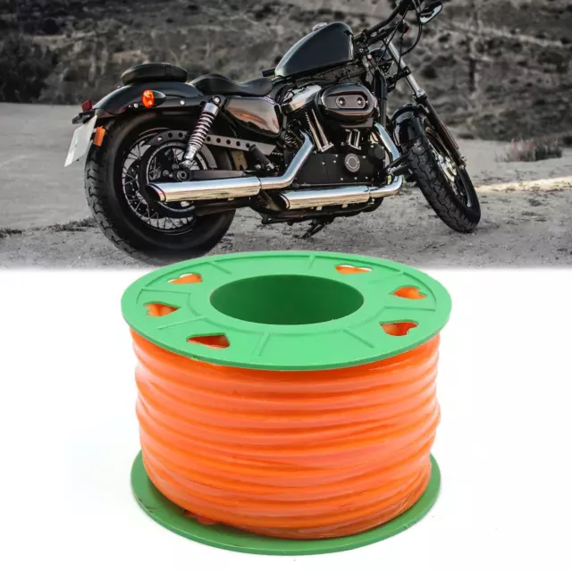 Universal 15M Motorcycle Silicone Fuel Petrol Oil Pipe Tube Hose Line Orange 2