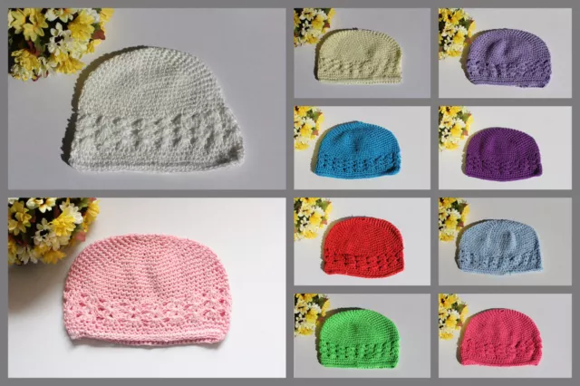 Baby Girls Boys Beanie Hat Infant Cotton Crochet Kufi Baby Kids Cap Hat Photo