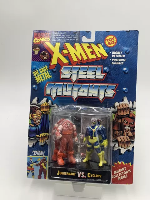 ToyBiz Marvel Diecast Steel Mutants Juggernaut & Cyclops New in Package