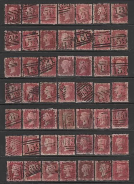 Qv Penny Red Plates - Sg43/44  -  49 Mainly Good Used, Unsorted, As Scan My121