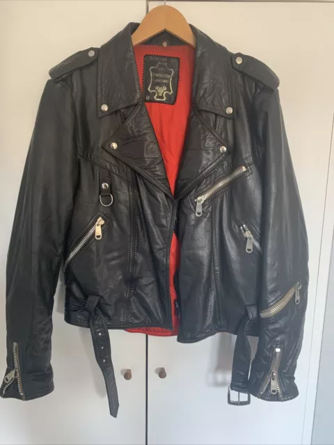 CAMPRI SPORT LEATHER Biker Jacket Vintage Manx Heavy Metal 85.00