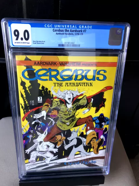 🔥🔑💎 🔥 Aardvark-Vanaheim 1978 Cerebus the Aardvark #7 CGC 9.0 Rare!🔥🔑💎