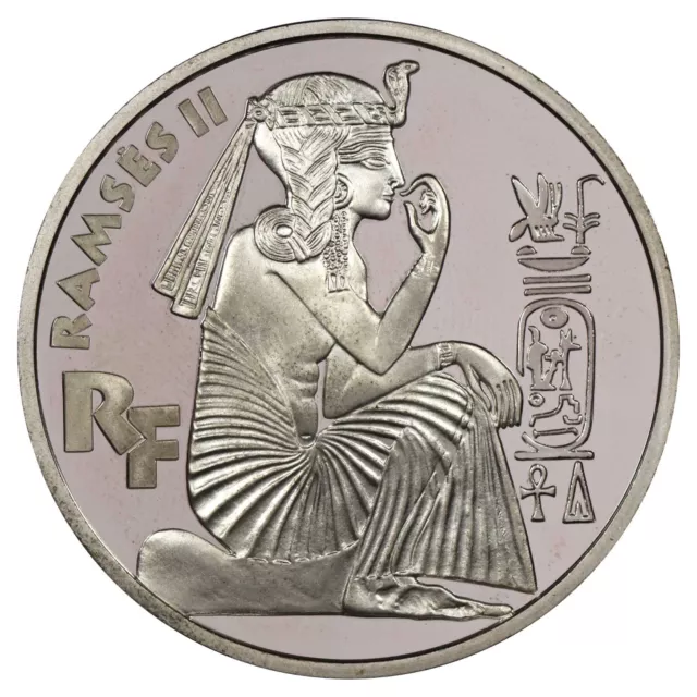 Francia 10 1998 Proof - Ramses II - Tesoros De Nil Egipto - Plata - KM.1207