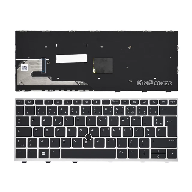 Clavier AZERTY Français Neuf Pour HP EliteBook 840 G5/G6 - Sans Rétroéclairage - Marque Kinpower