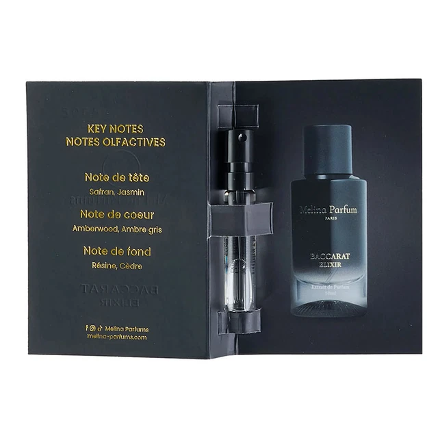 Parfum Melina Baccarat Elixir Extrait 2ml - Version Mixte, Neuve, Fabriqué En France