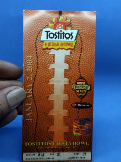 2004 FIESTA BOWL Ticket OHIO STATE BUCKEYES Kansas State Wildcats Football #17