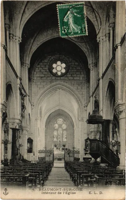 CPA Beaumont s Oise Interieur de l'Eglise FRANCE (1309444)