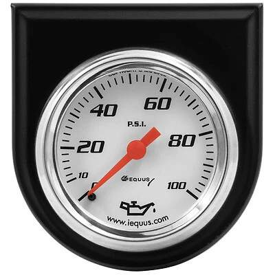 Equus 2.0 Dia Oil Pressure Gauge w/Black Panel - E5244