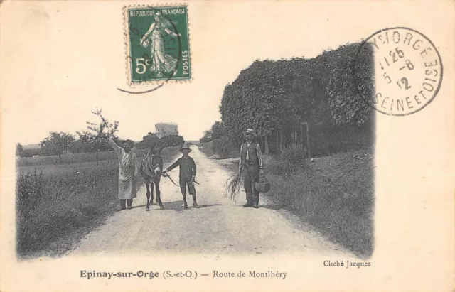 Cpa 91 Epinay On Barley / Route De Montlhery