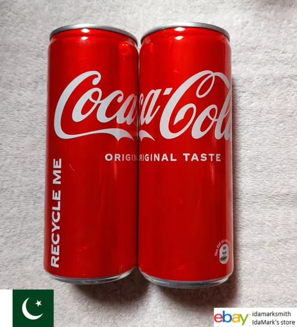 EMPTY COCACOLA COKE can PAKISTAN Red 250ml 2024 Soda Collect Display
