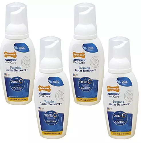 (4 Pack) Nylabone Advanced Oral Care 4 Ounce Dog Foaming Tartar Remover