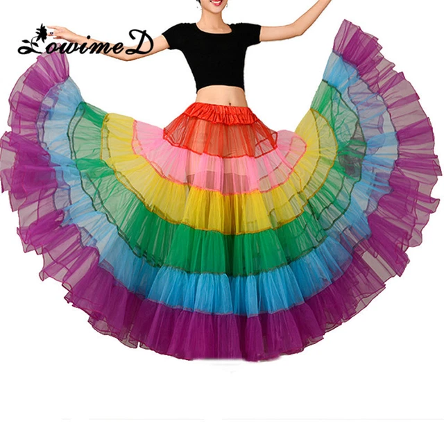 New Wedding Accessories Adult Rainbow Hooped Petticoat Underskirt