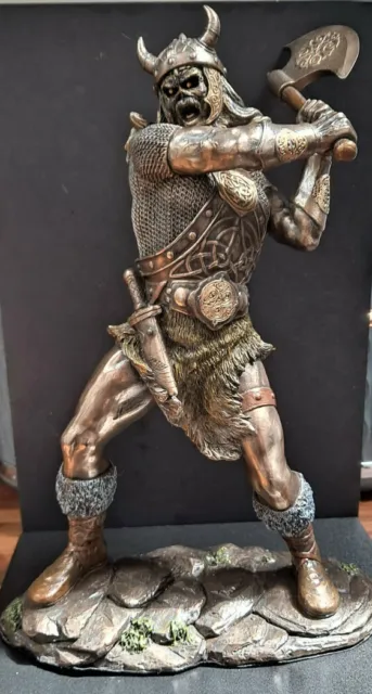 IRON MAIDEN Inspired Eddie Custom FIGURE HUGE 12" VIKING Warrior Figurine Statue