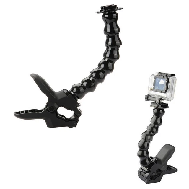 Montaje de abrazadera flexible con mandíbulas resistentes y cuello ajustable para cámara GoPro Hero 54321