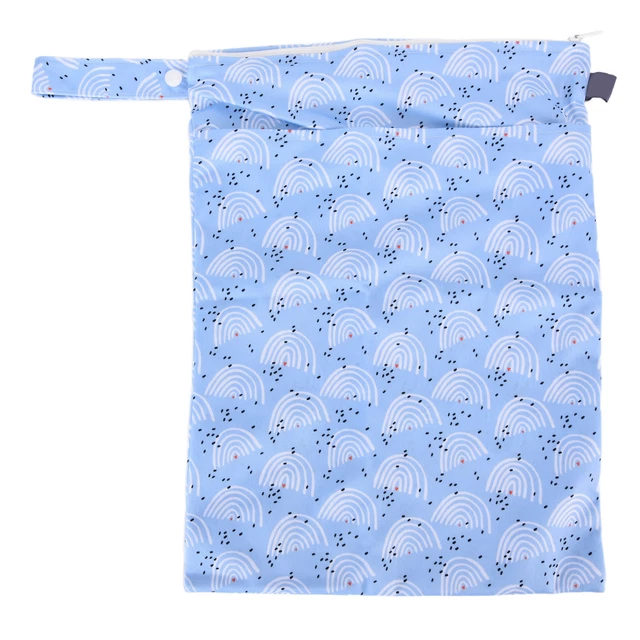 (ES007-EF404 )Cloth Diaper Wet Dry Bags Reusable Waterproof Double Zipper D