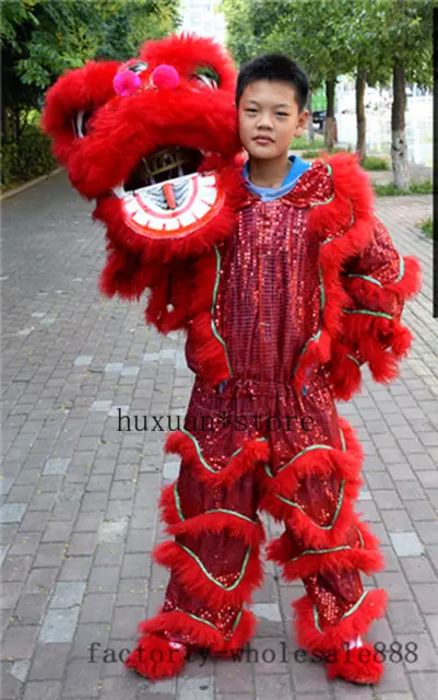 New Lion Dance Mascot Costume Pure Wool Southern One Person Advertising Carnival