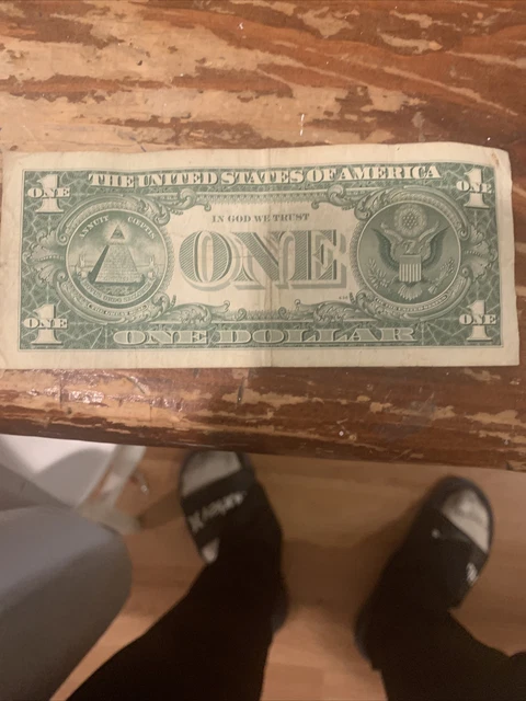Very Rare Very Old  $1 Silver Certificate Usa Bank Note 1957 Blue Seal Series B 2