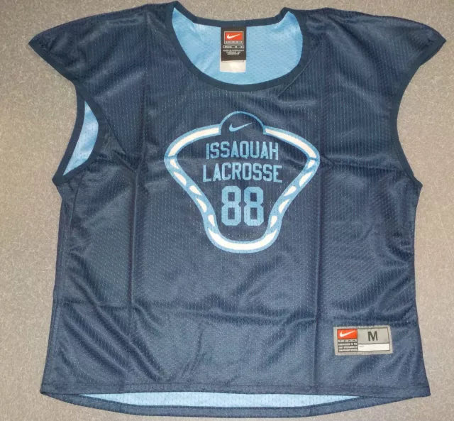 Youth sz M 10 12 NEW Nike Issaquah Lacrosse Team Authentic #88 Reversible Jersey