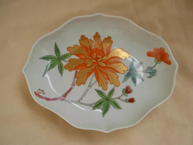 Limoges,Raynaud,Ravier,Vide Poche En Porcelaine,Decor Japonisant.