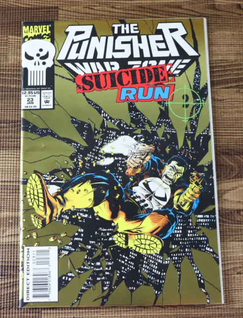 1993 Marvel The Punisher War Zone Suicide Run 2 #23 Gold Foil Embossed FINE/VF