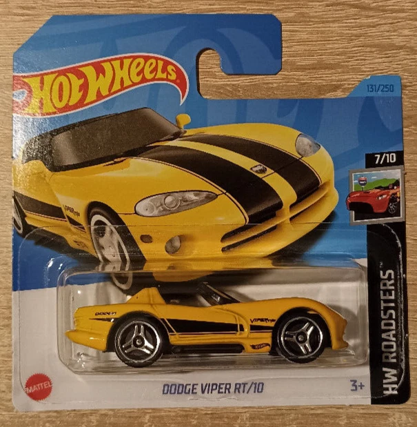 2023 Hot Wheels Dodge Viper RT/10 - 1:64 1/64 HW Roadsters 7/10 Yellow
