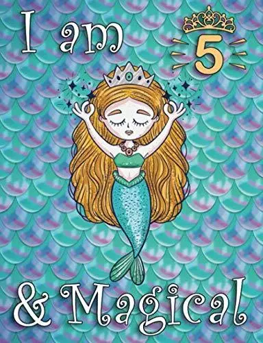 I am 6 and Magical Princess Journal Sketchbook, Birthday Gift for