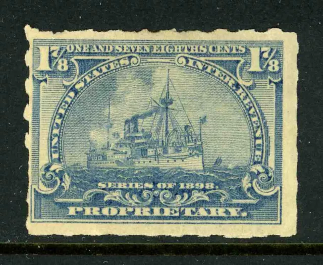 US Revenue Stamp Scott RB26p Proprietary Battleship 1898 Issue MOG thin 3B14 8