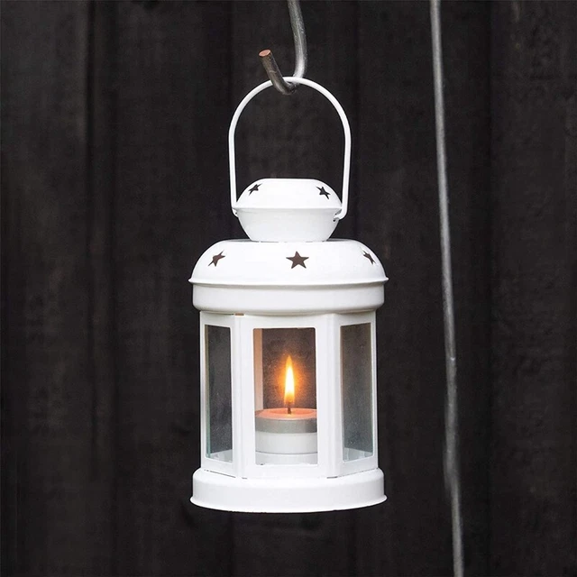 Linternas de metal vintage, soporte de luz de té, soporte de velas para Z9P5