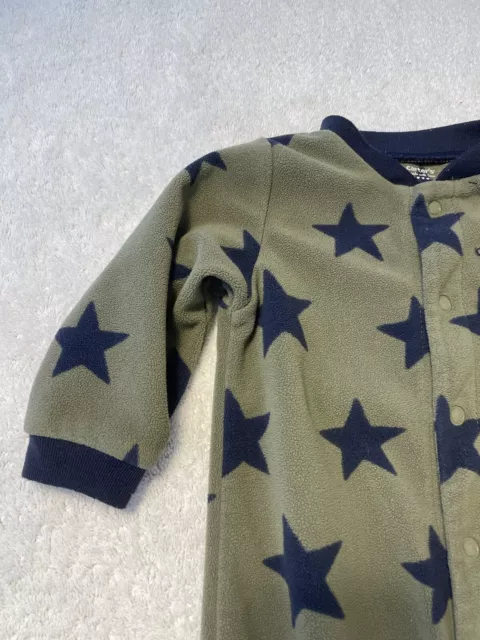 Carters Sleeper Baby Boy 6 Month Footed long Sleeve Snap Striped Stars Handsome 2