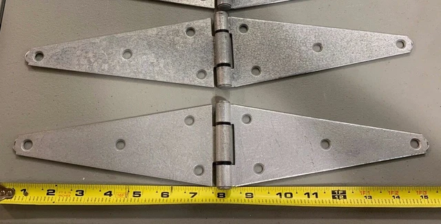 (5 pack) National Hardware N128-355 8 in. Heavy Strap Hinge Galvanized