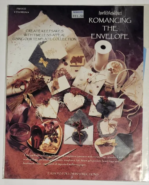 Plantillas Printworks Romancing the Envelope - 4 sobres, 2 corazones, 1 marcador