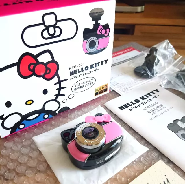 Hello Kitty Dashcam KTR2000 Full HD Sony microSDHC 16GB LCD Display Seiwa Sanrio
