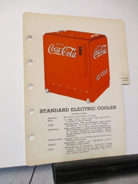 COCA COLA 1940 store salesman sample soda bottle vending machine cooler ST ELECT