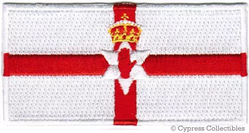 NORTHERN IRELAND FLAG embroidered iron-on PATCH IRISH UK UNITED KINGDOM IRISH