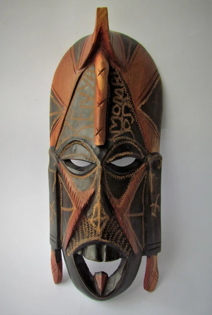African mask, exotic heavy wood, 620 grams, 35 cm.