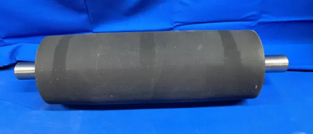 Rubber Roller 11"X 3-11/16" With Steel Shaft 1-3/4"X 1"